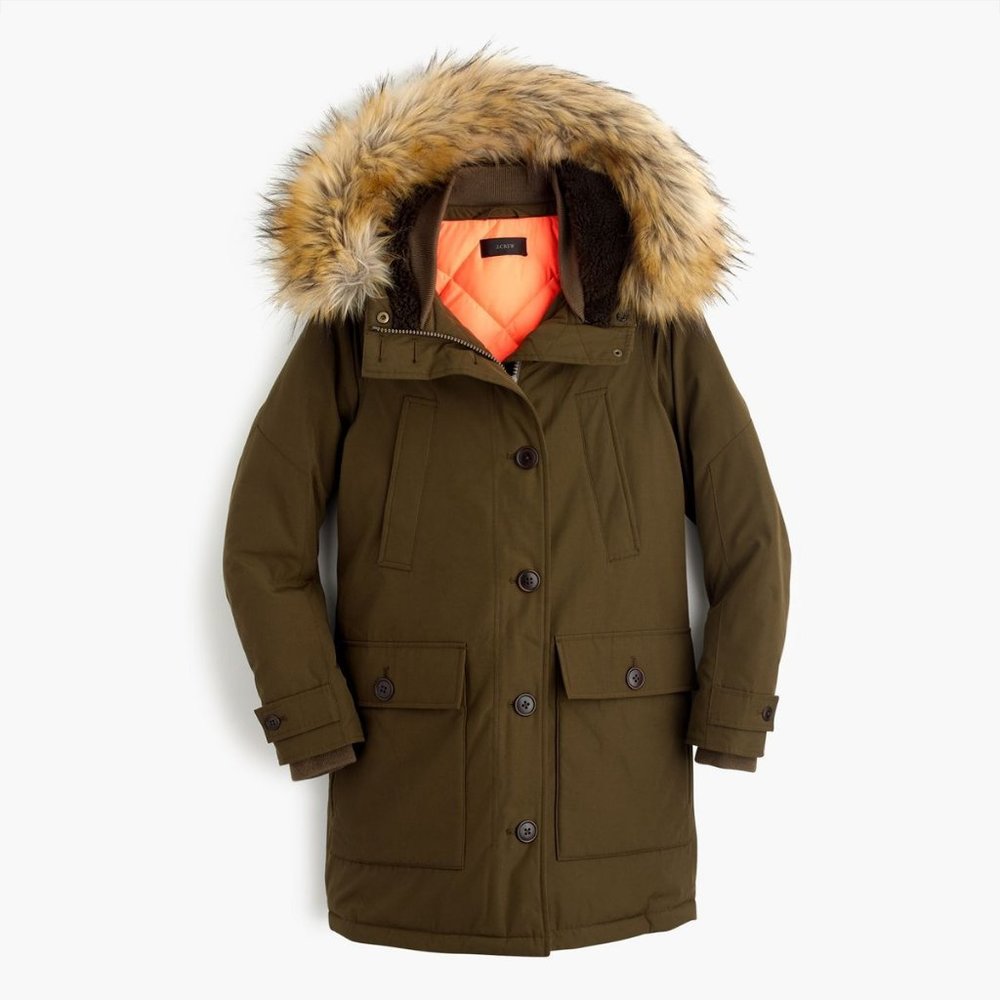 J.Crew Nordic Parka in Green